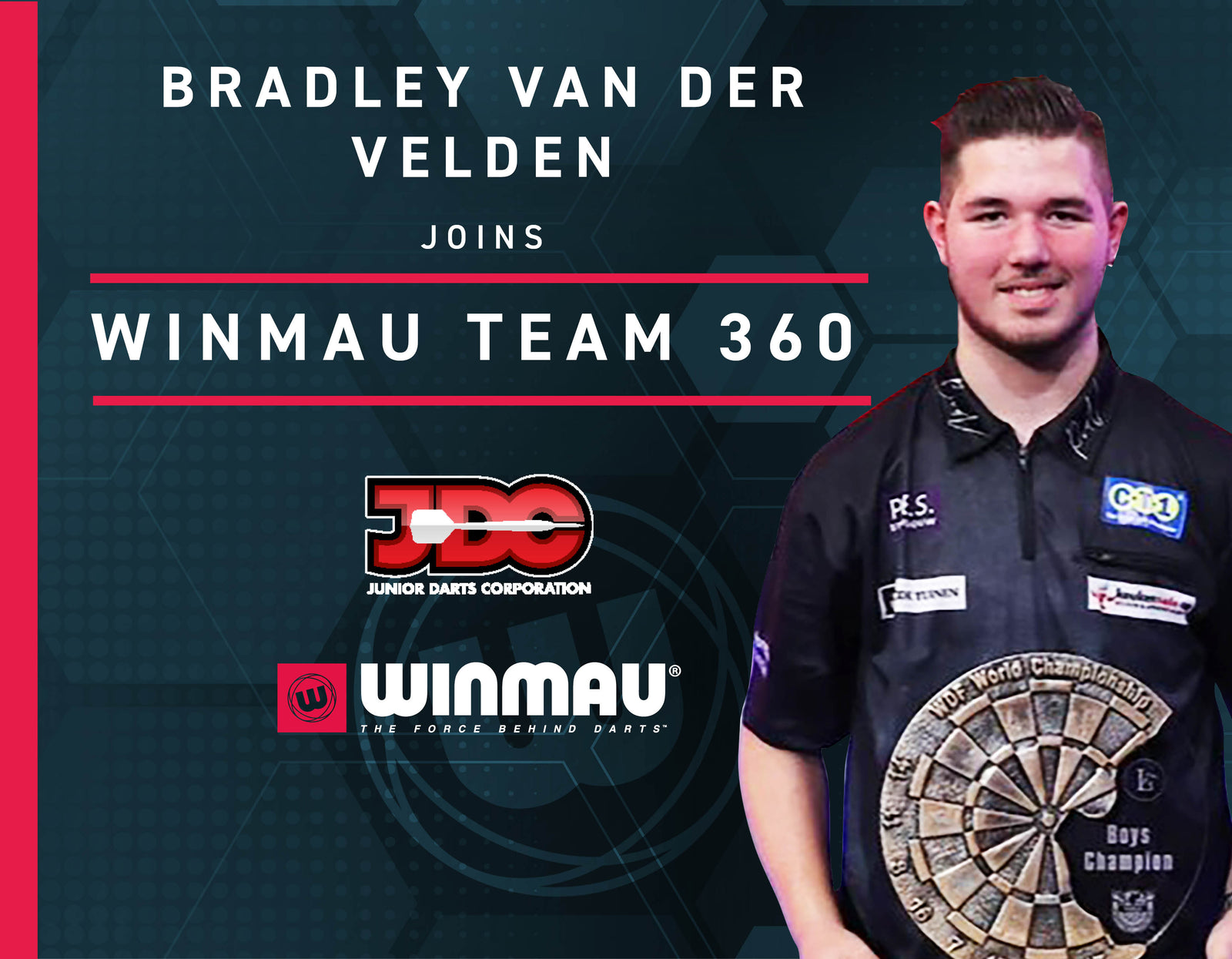 Bradley van der Velden Joins Winmau Team 360