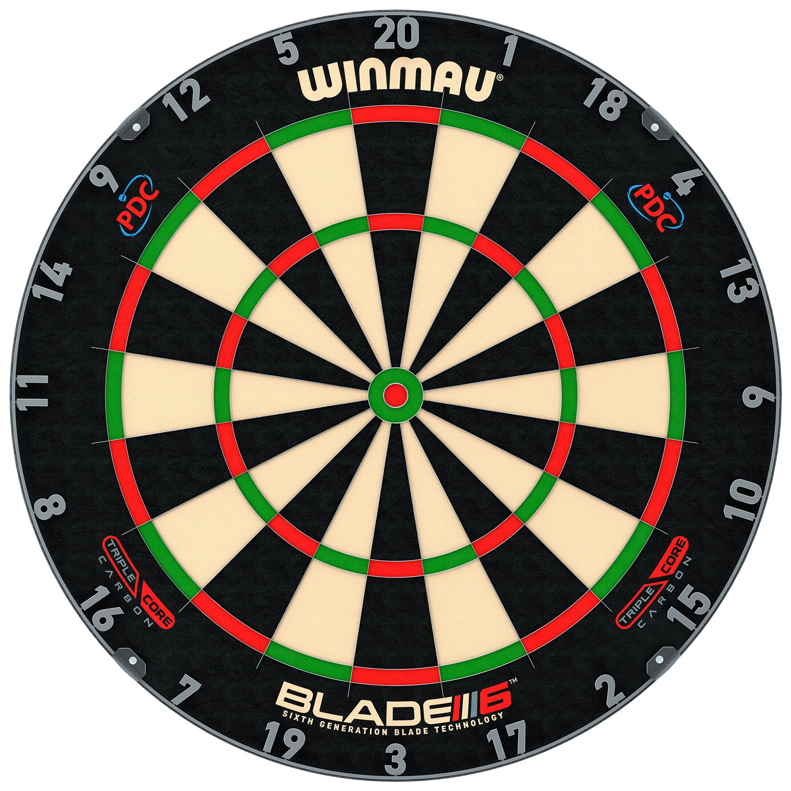 Blade 6 Triple Core Dartboard -  Official PDC Match Board