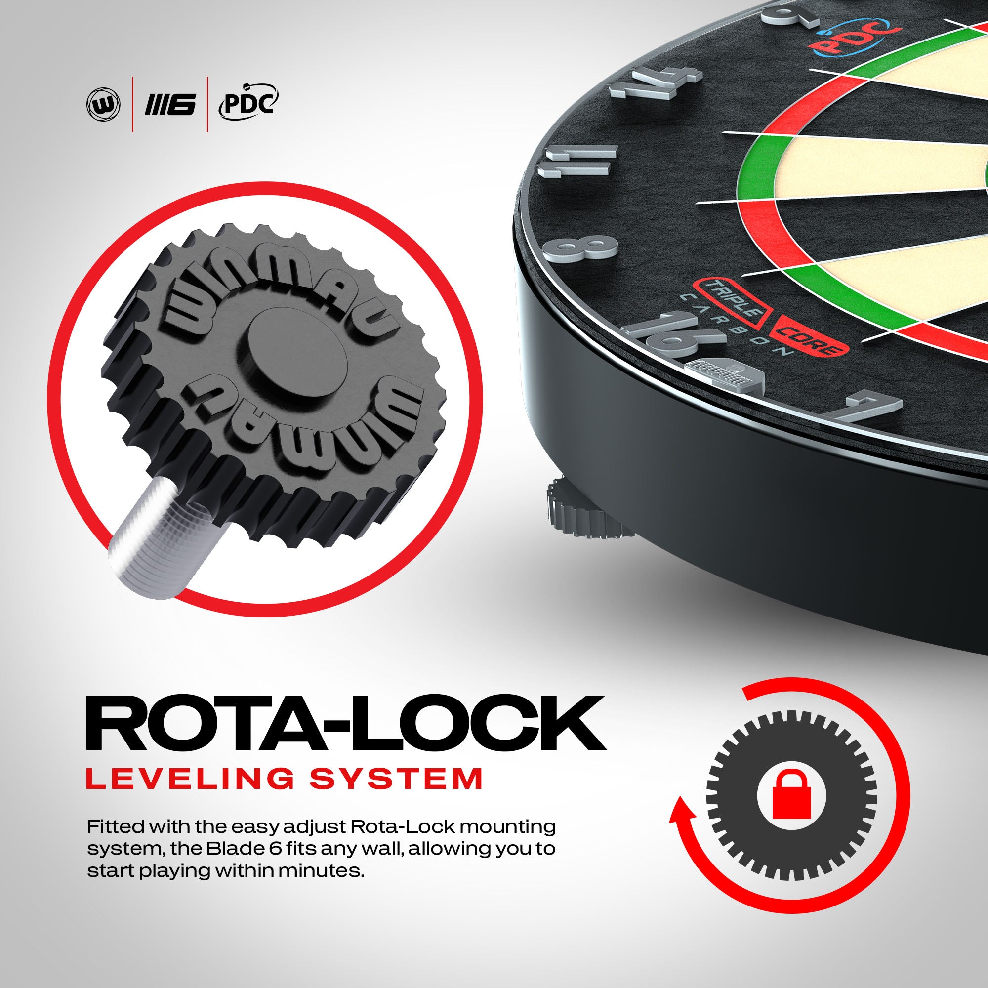 Blade 6 Triple Core Dartboard -  Official PDC Match Board