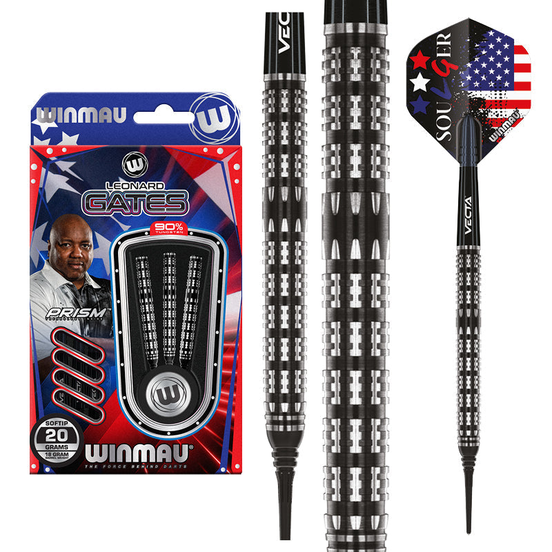 WINMAU LEONARD GATES ダーツセット 20g Winmau Leonard Gates Player Edition Softip | Winmau.com