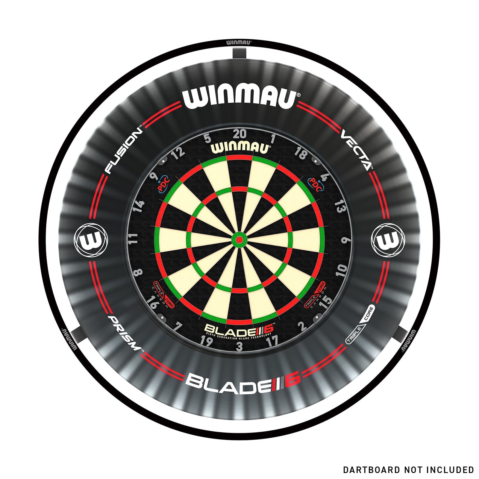 Plasma Dartboard Light & Black Proline Surround Bundle
