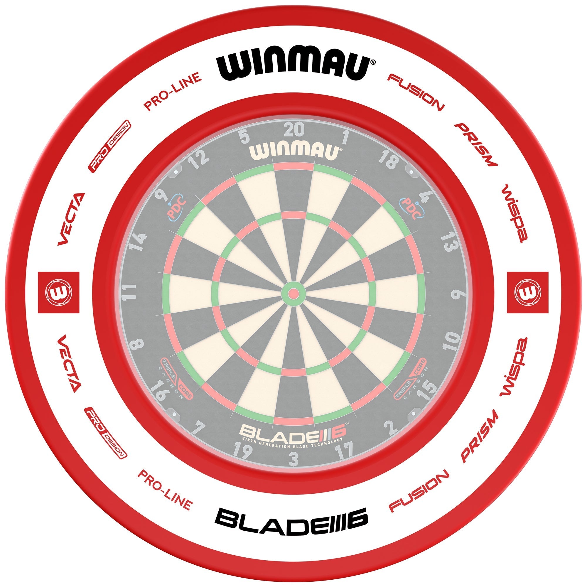 Pro-Line 2.0 Rotes Dartscheiben-Schutzschild
