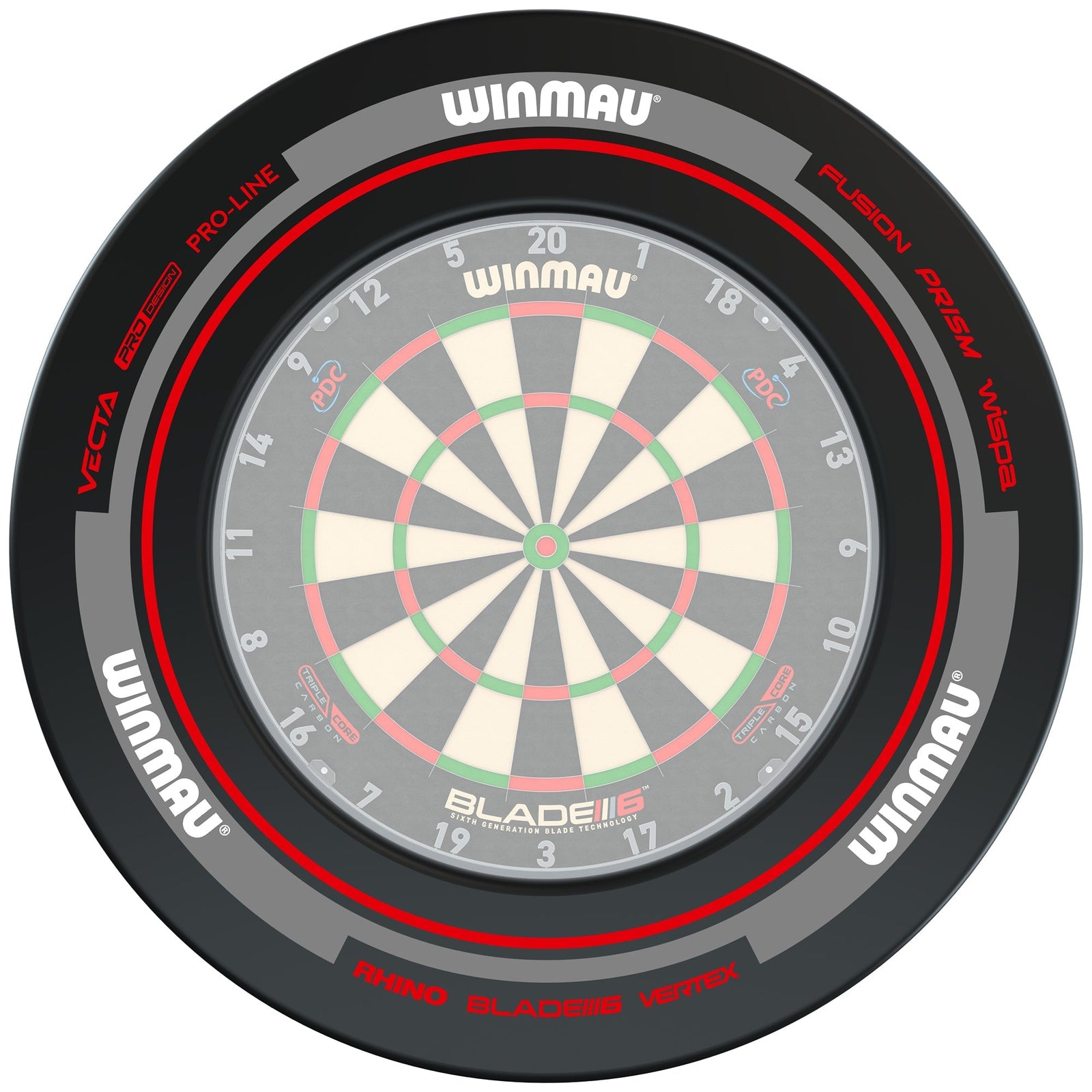 Advance Black and Red Dartboard Surround