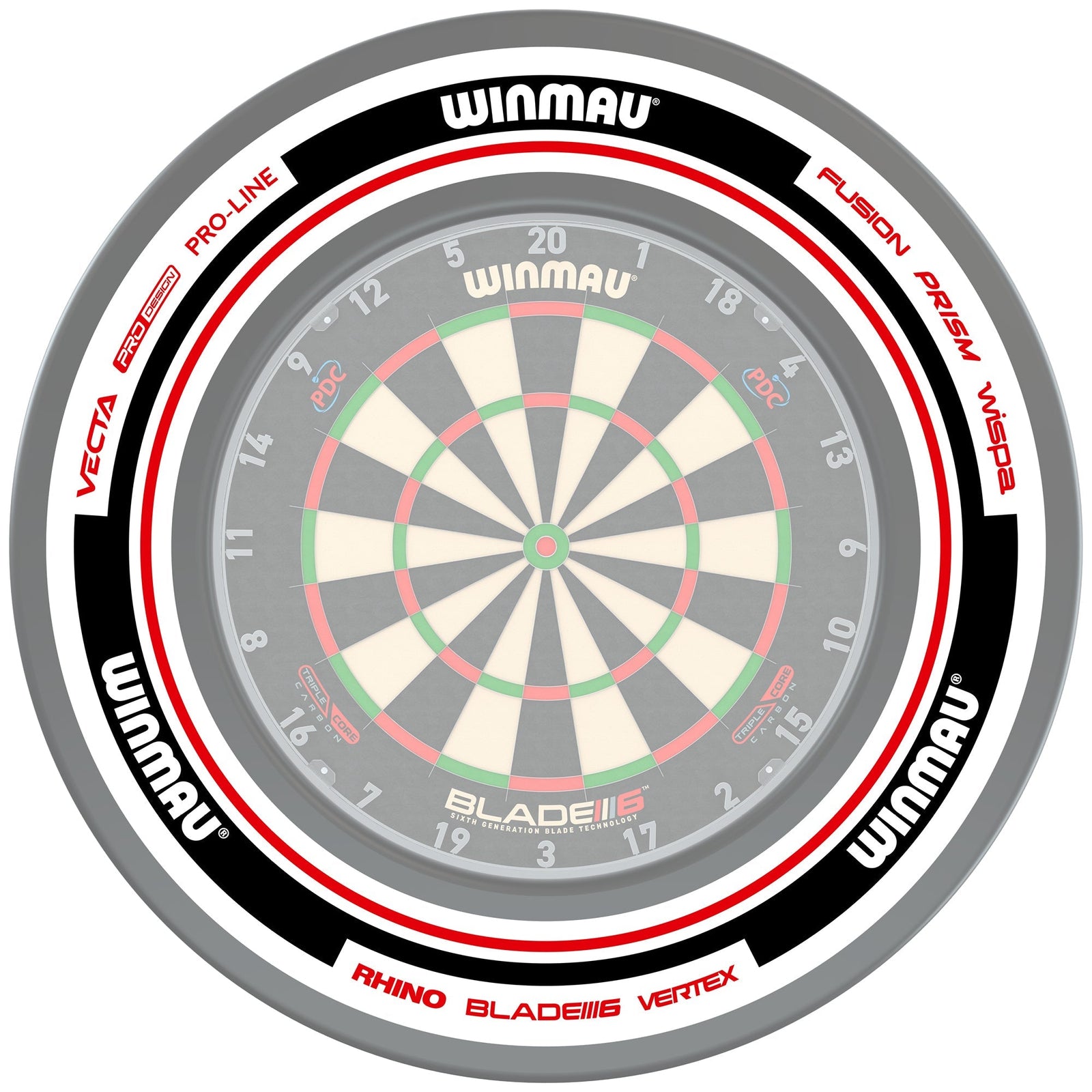 Advance White and Red Dartboard Surround