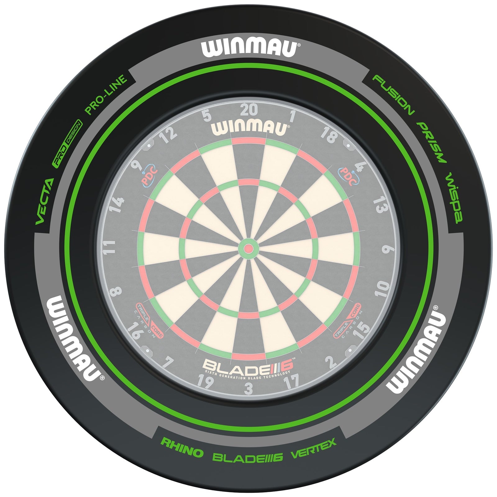 Advance Black and Green Dartboard Surround