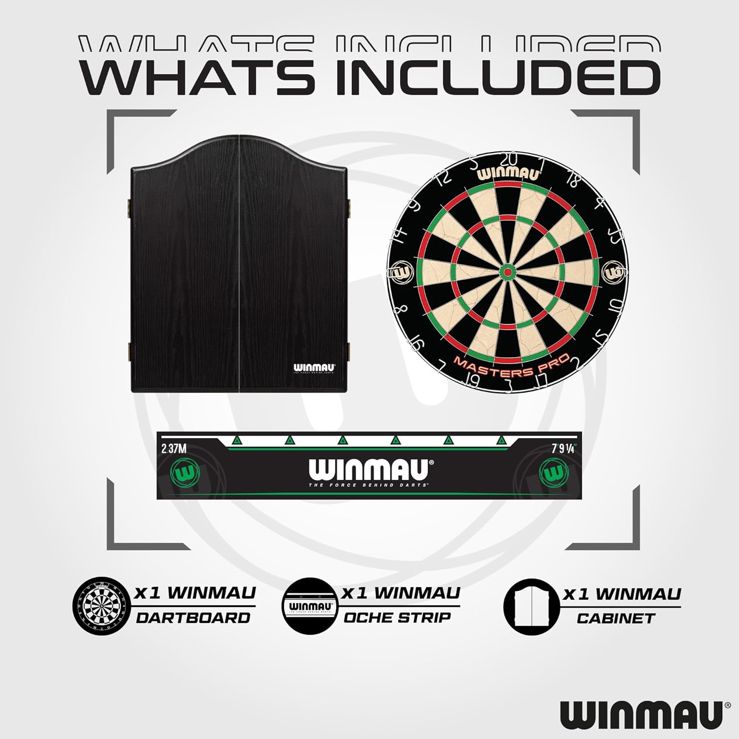 Masters Pro Dartboard Cabinet Set