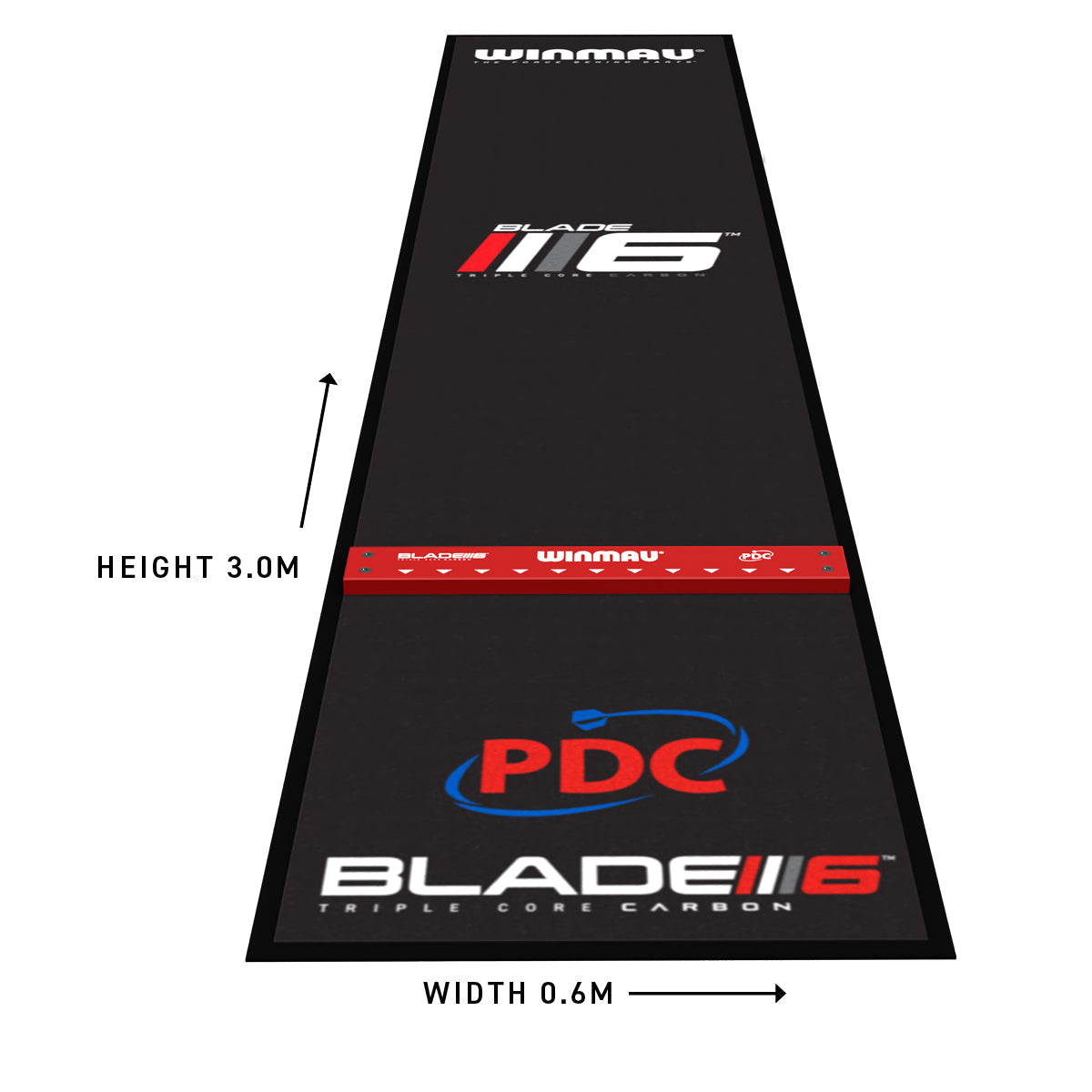 Pro Zone Präzisionsklinge 6 Soft Feel Dartmatte & Integriertes Oche