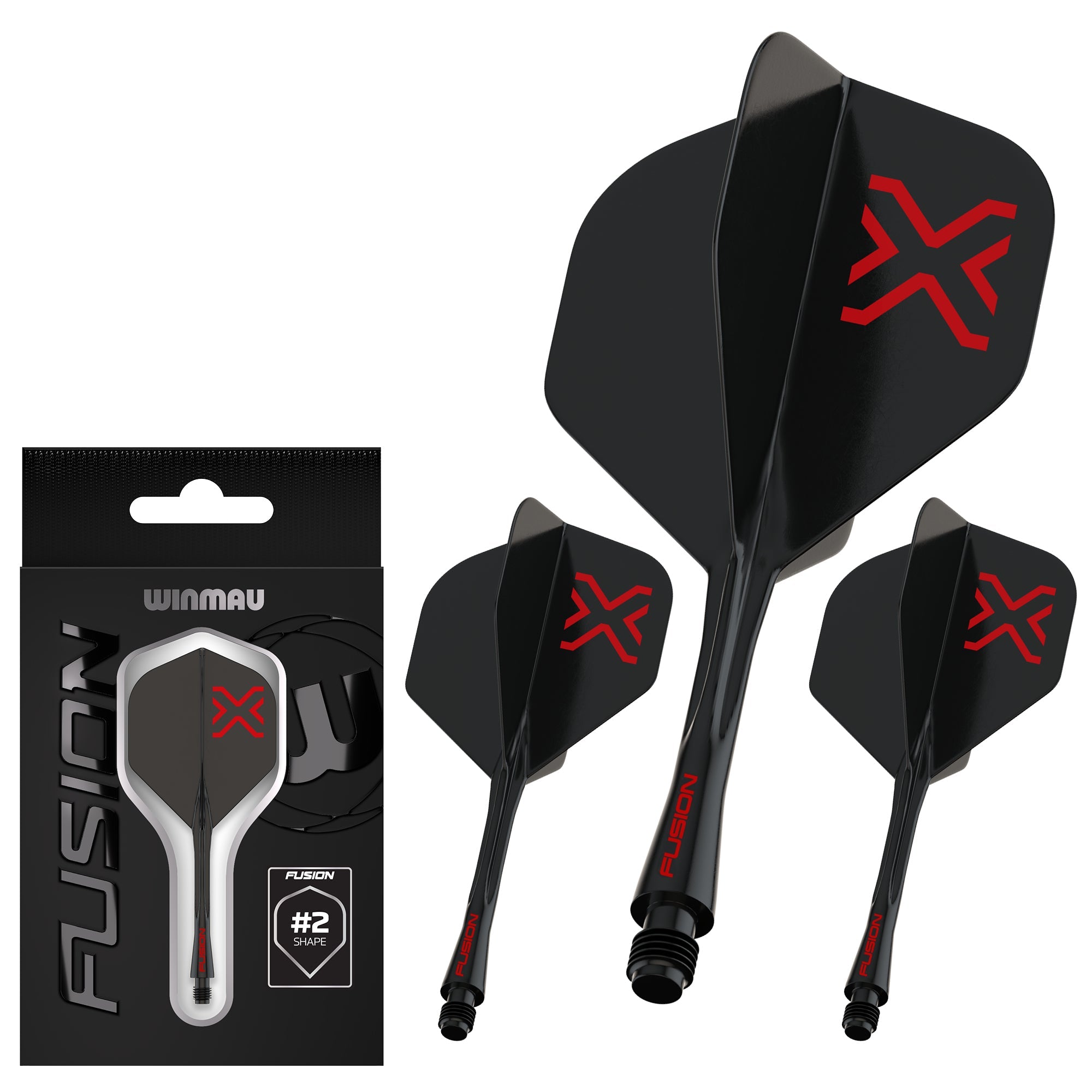 Blade X Fusion Integrated Flight & Shaft Black | Winmau