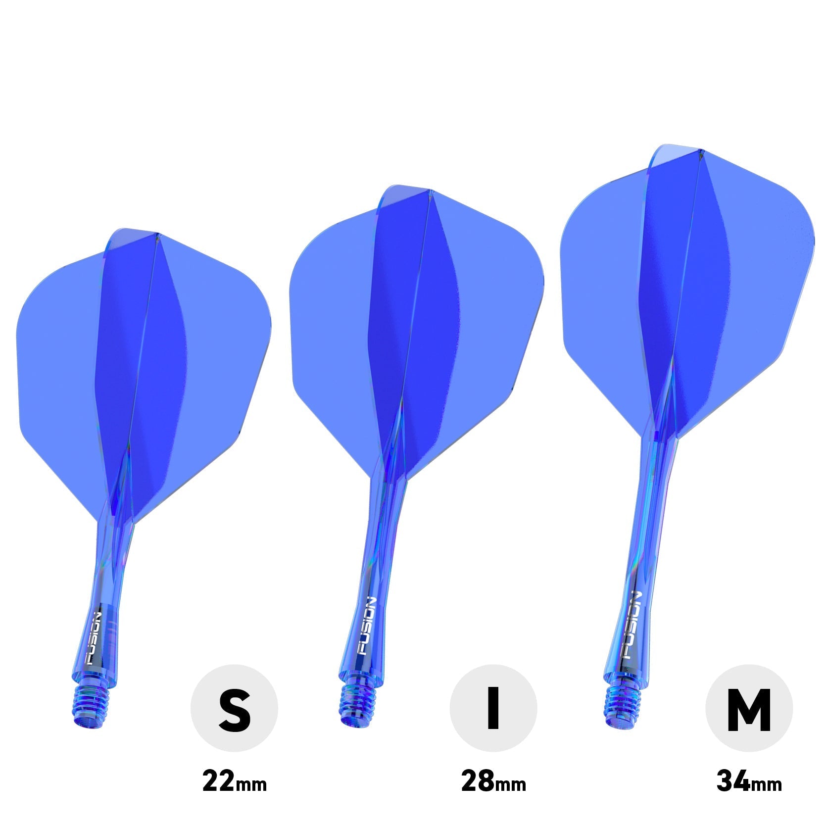 Fusion #6 Integrated Flight & Shaft Blue (Translucent)