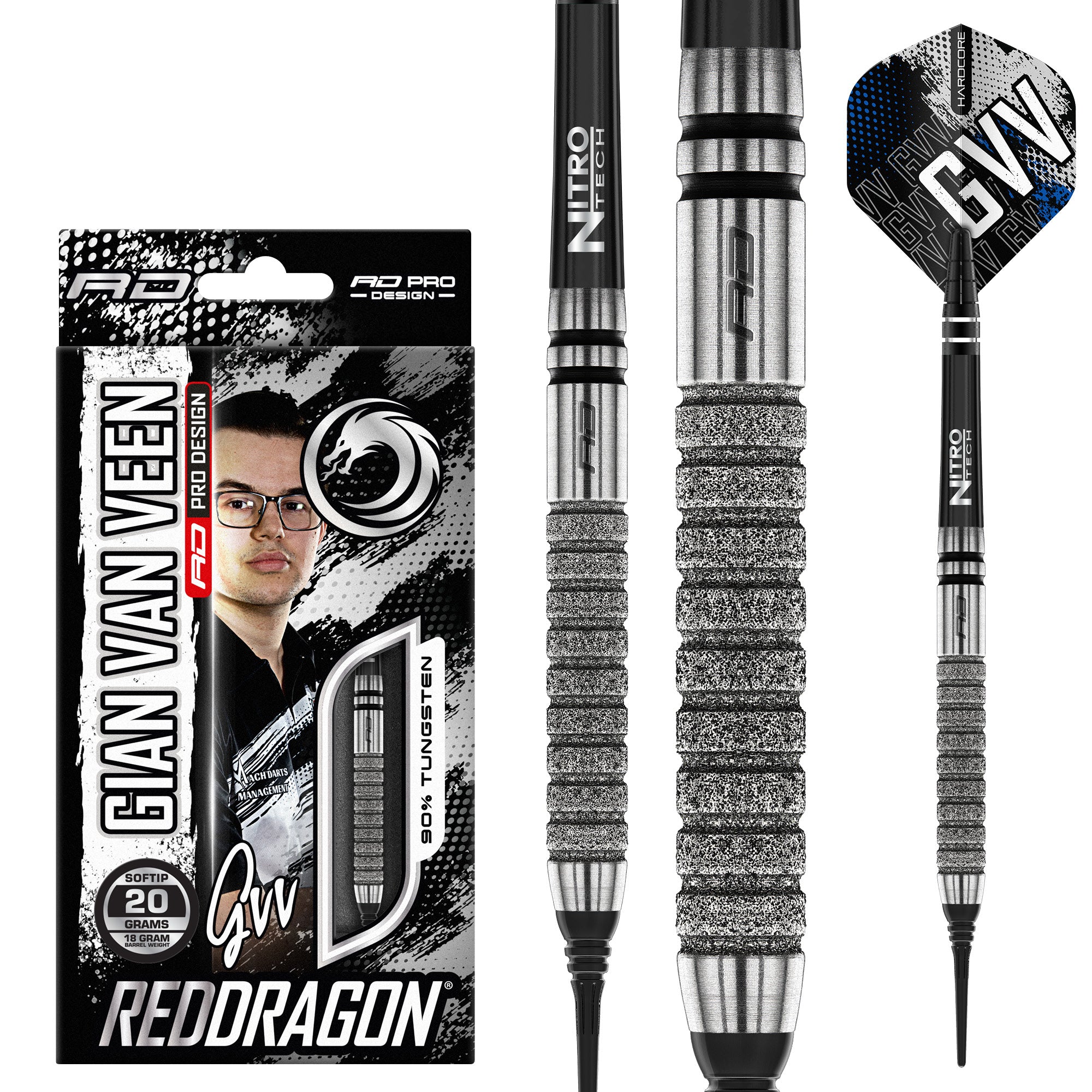 Gian van Veen Tour Edition Soft Tip Darts | Red Dragon Darts – Winmau