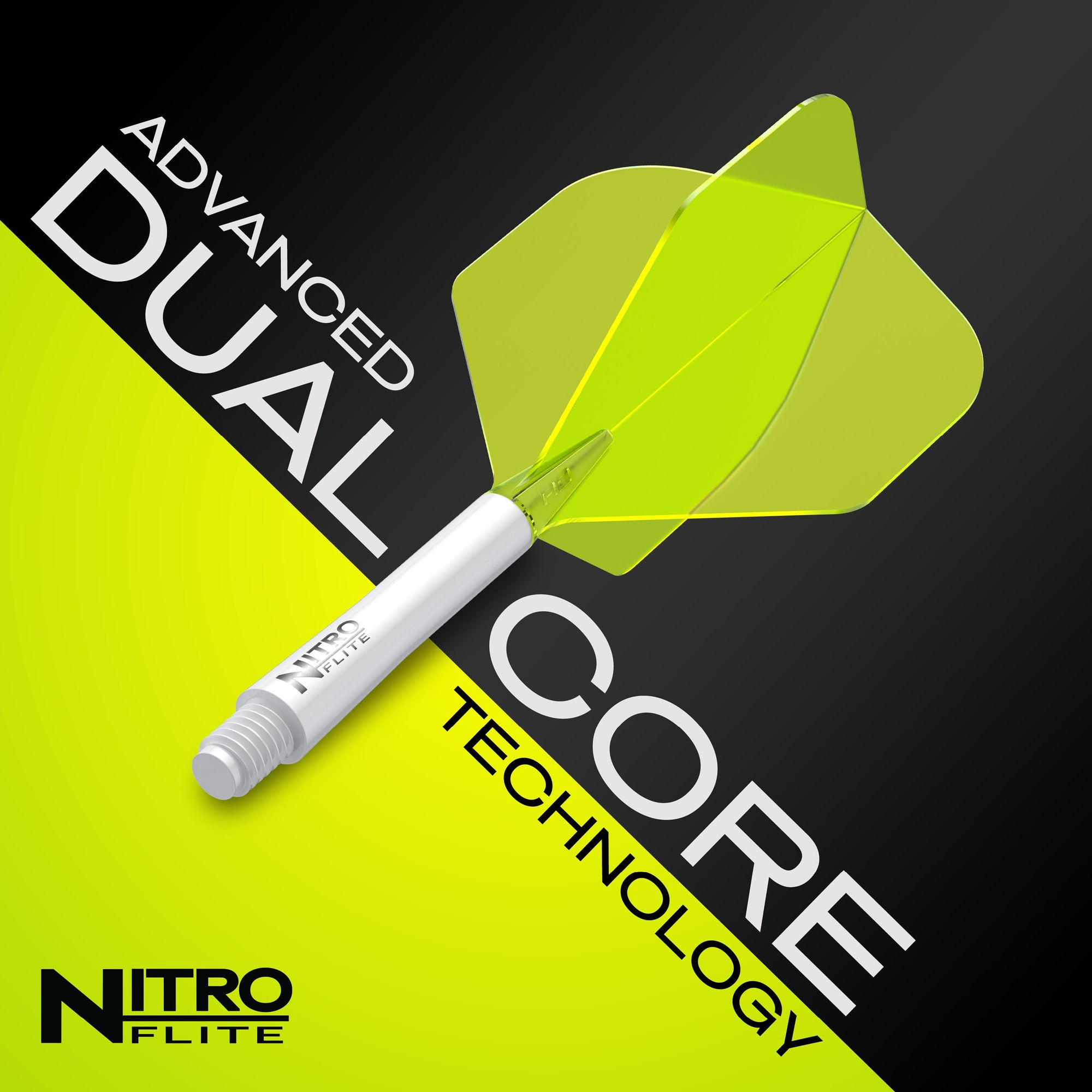 Nitro Flite - Integrated Flight and Shaft White & Yellow