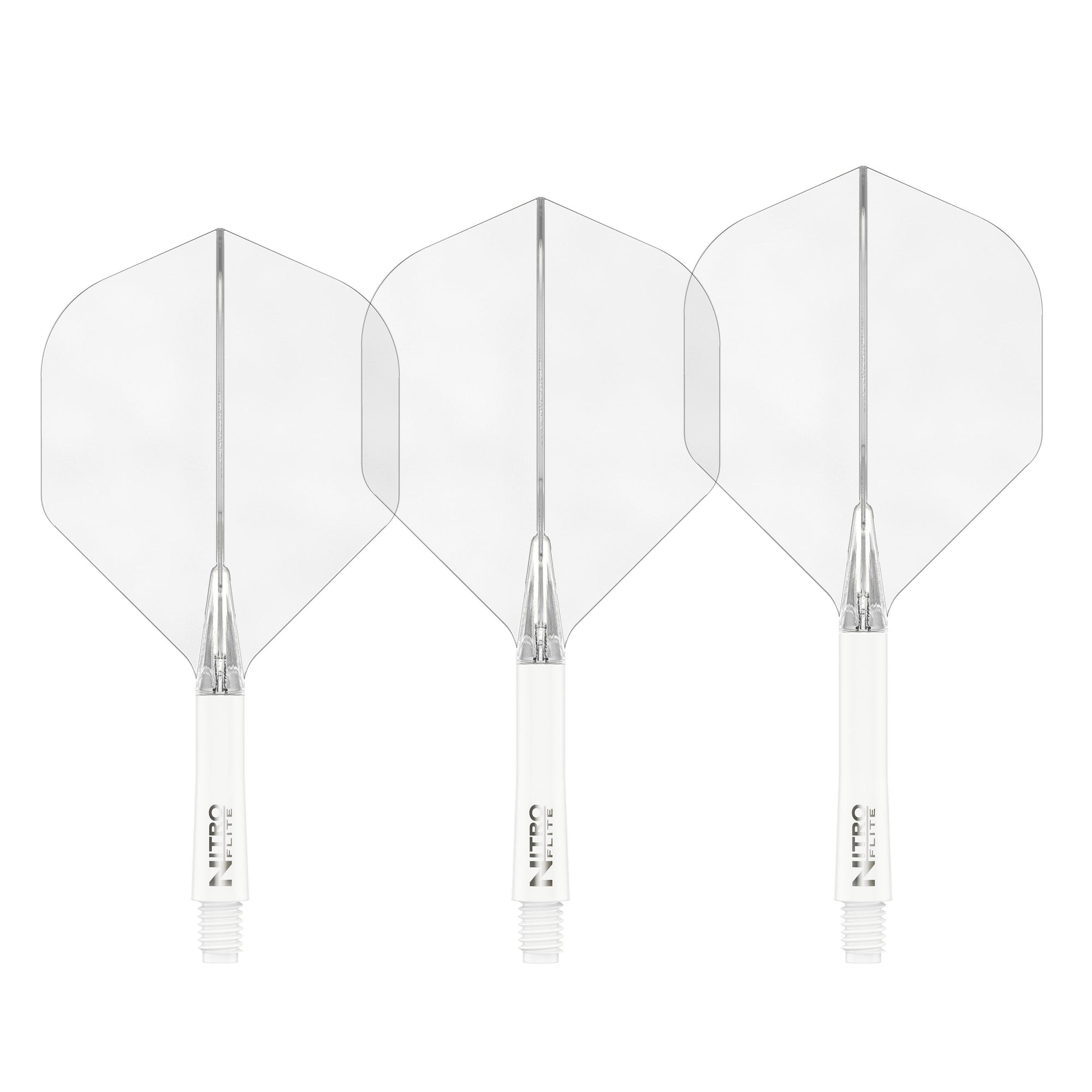 Nitro Flite - Integrated Flight and Shaft White & Clear