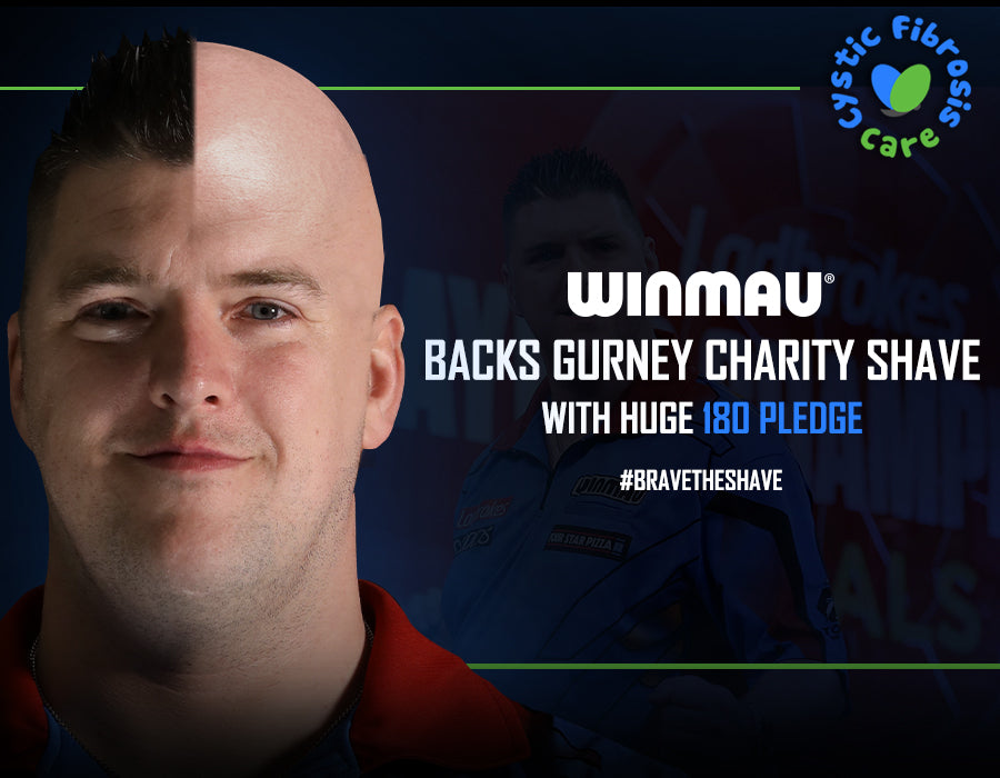 Winmau Backs Gurney Charity Shave with Huge 180 Pledge