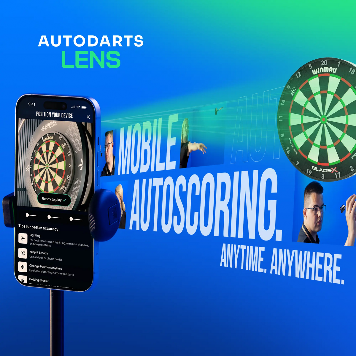 Autodarts Device Stand + 12 Month PLUS Subscription Bundle