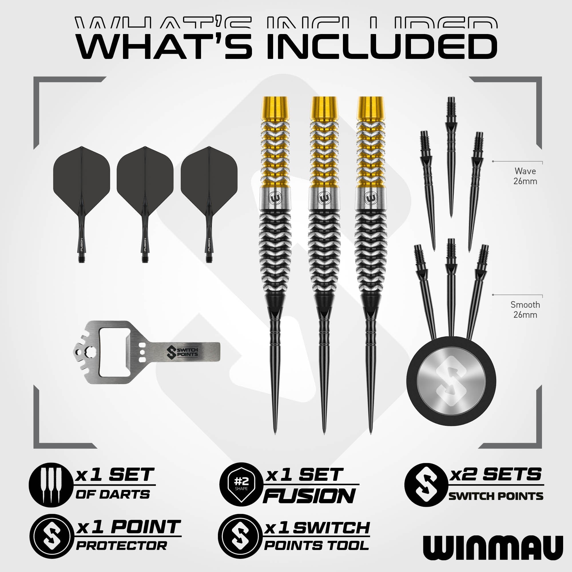 Winmau Exion 90% Switch Point Darts | Torpedo