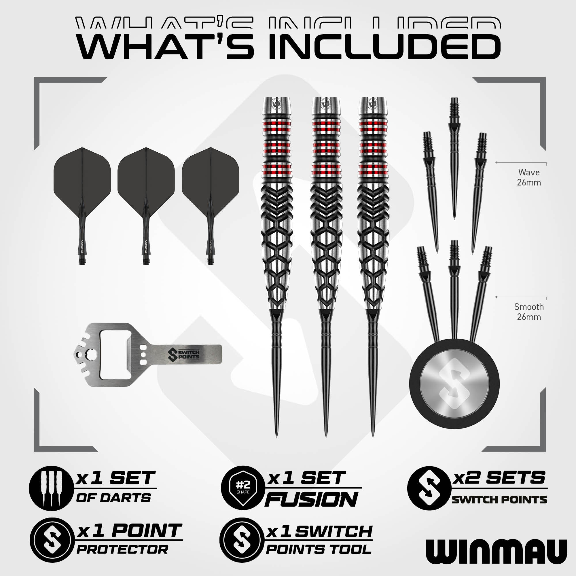 Winmau Fornax 90% Switch Point Darts | Torpedo