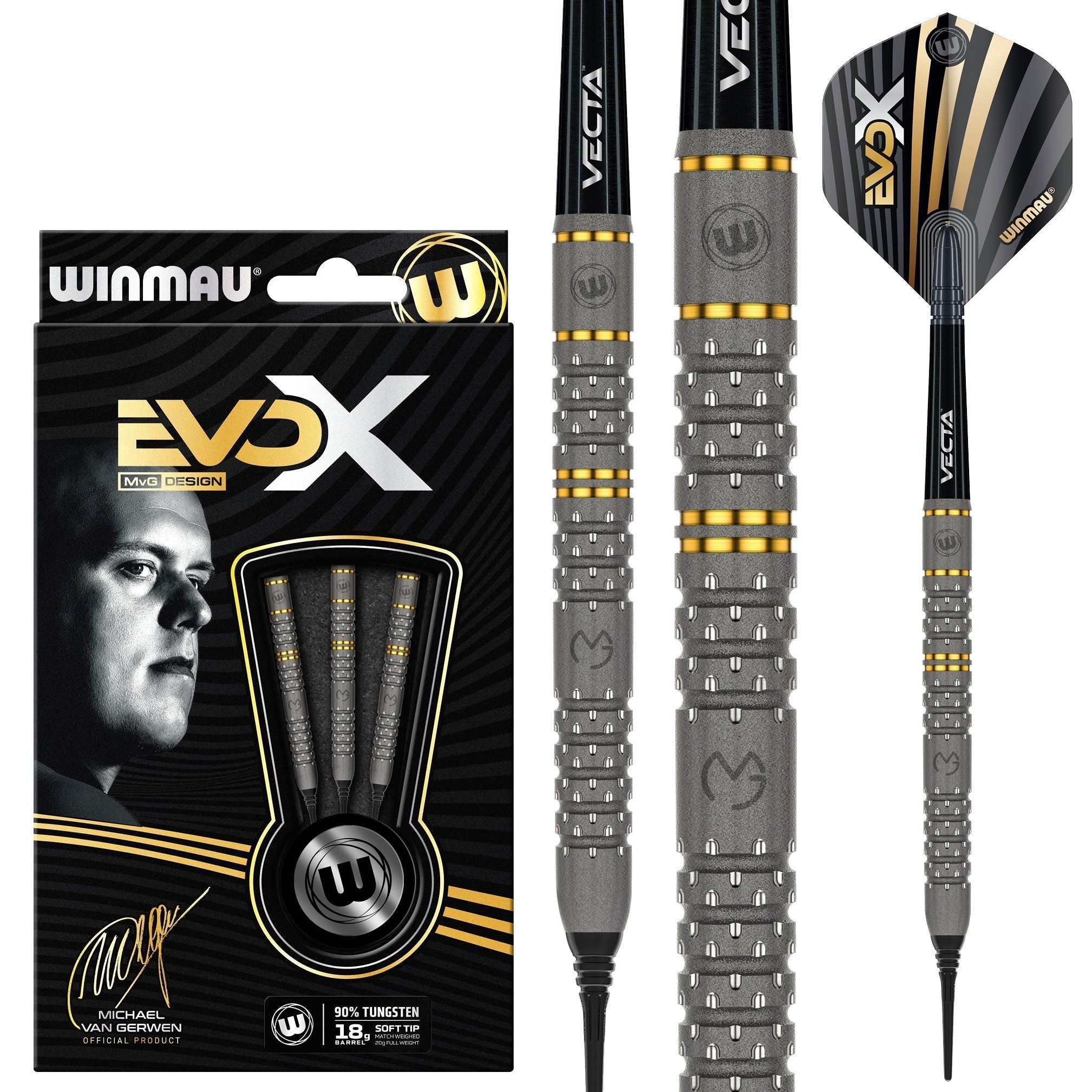 N*e様 PALACE Winmau Fallen Angels Dartboa Winmau MVG Darts | Michael van Gerwen Professional Signature Dart Sets