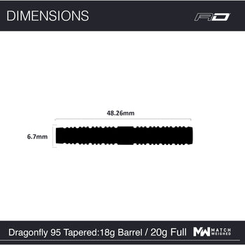 Dragonfly 95 Schwarz – Verjüngte Weiche Spitze