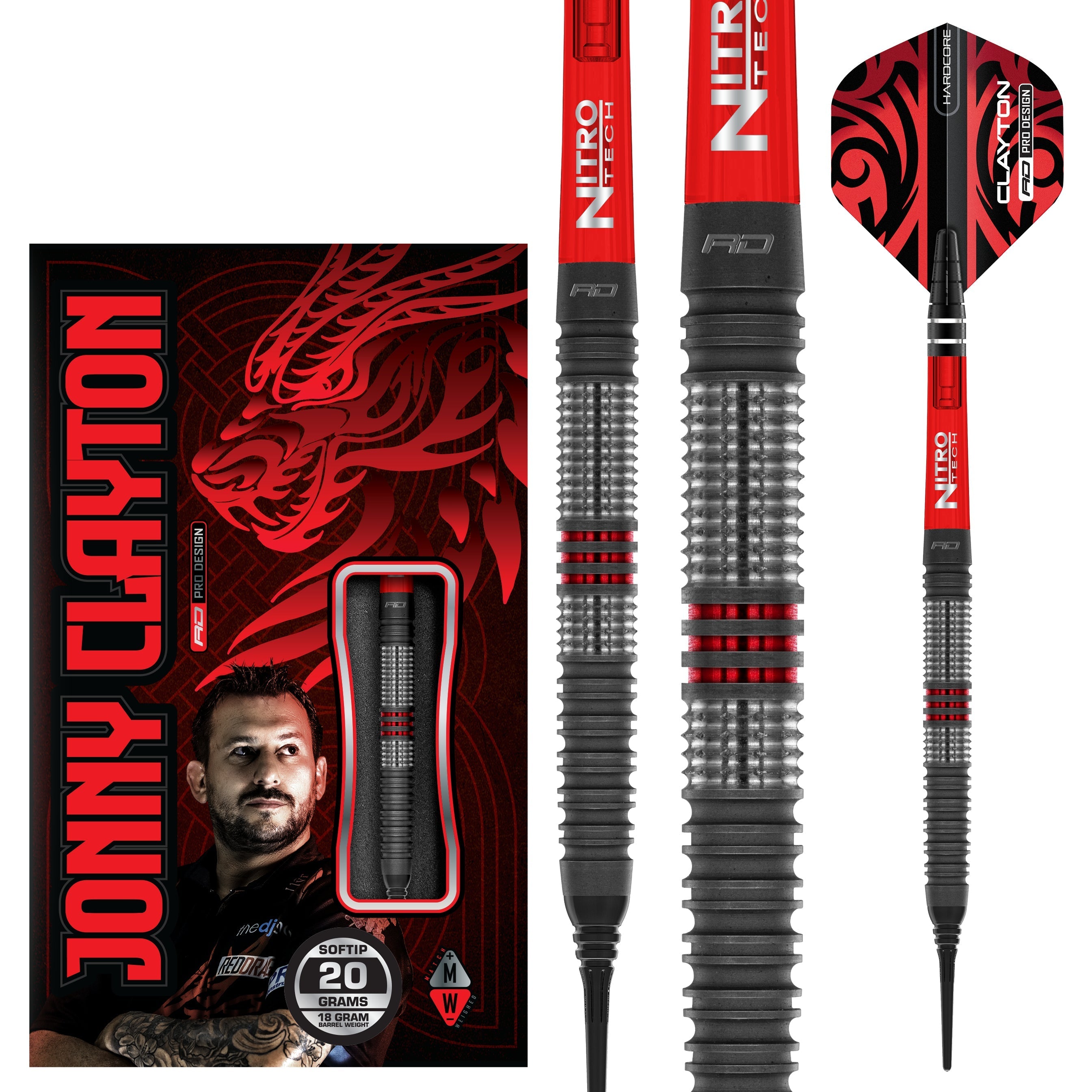 Jonny Clayton Hiraeth Soft Tip Darts | Red Dragon Darts – Winmau
