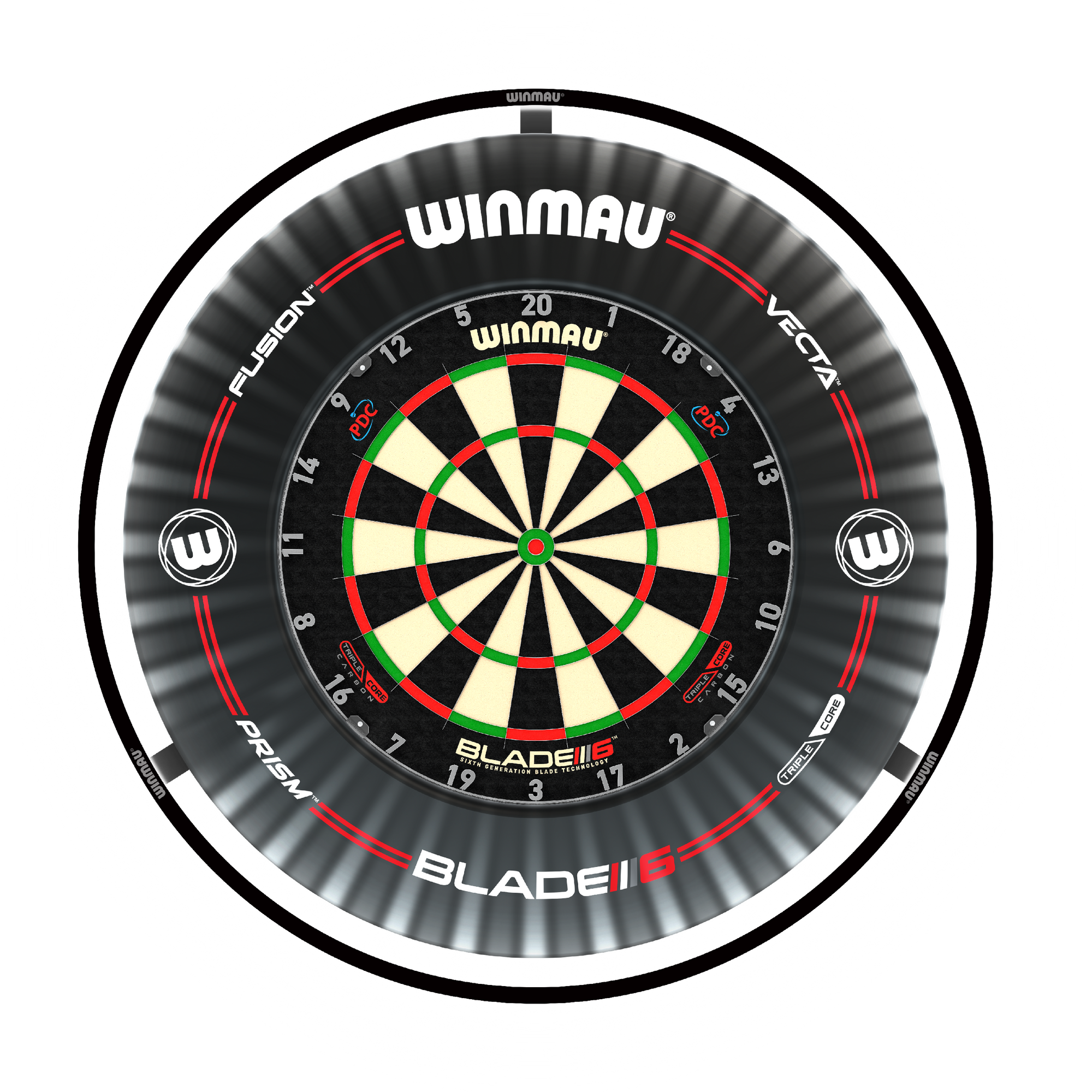 Plasma Dartboard Light & Black Proline Surround Bundle