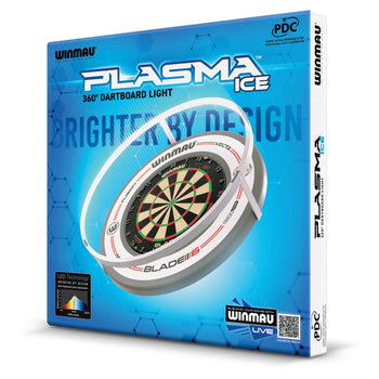 Plasma Ice Dartboard Light & Grey/White Pro-Line Surround Bundle