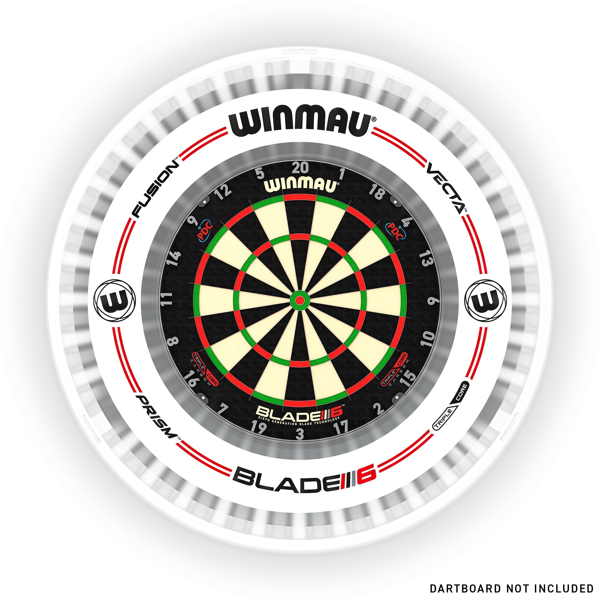 Plasma Ice Dartboard Light & Grey/White Pro-Line Surround Bundle