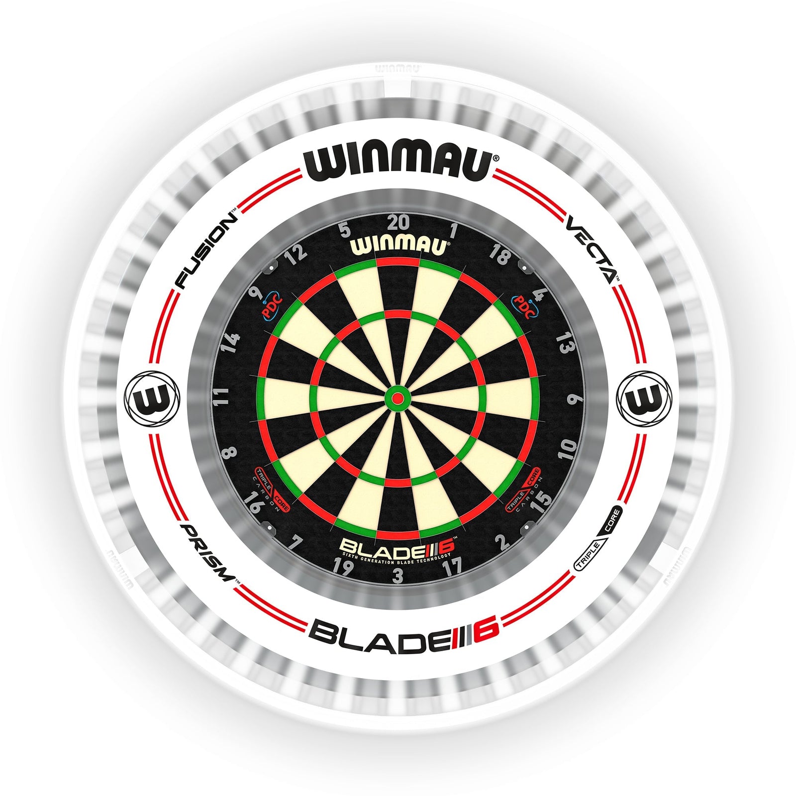 Plasma Ice Dartboard Light & Grey/White Pro-Line Surround Bundle