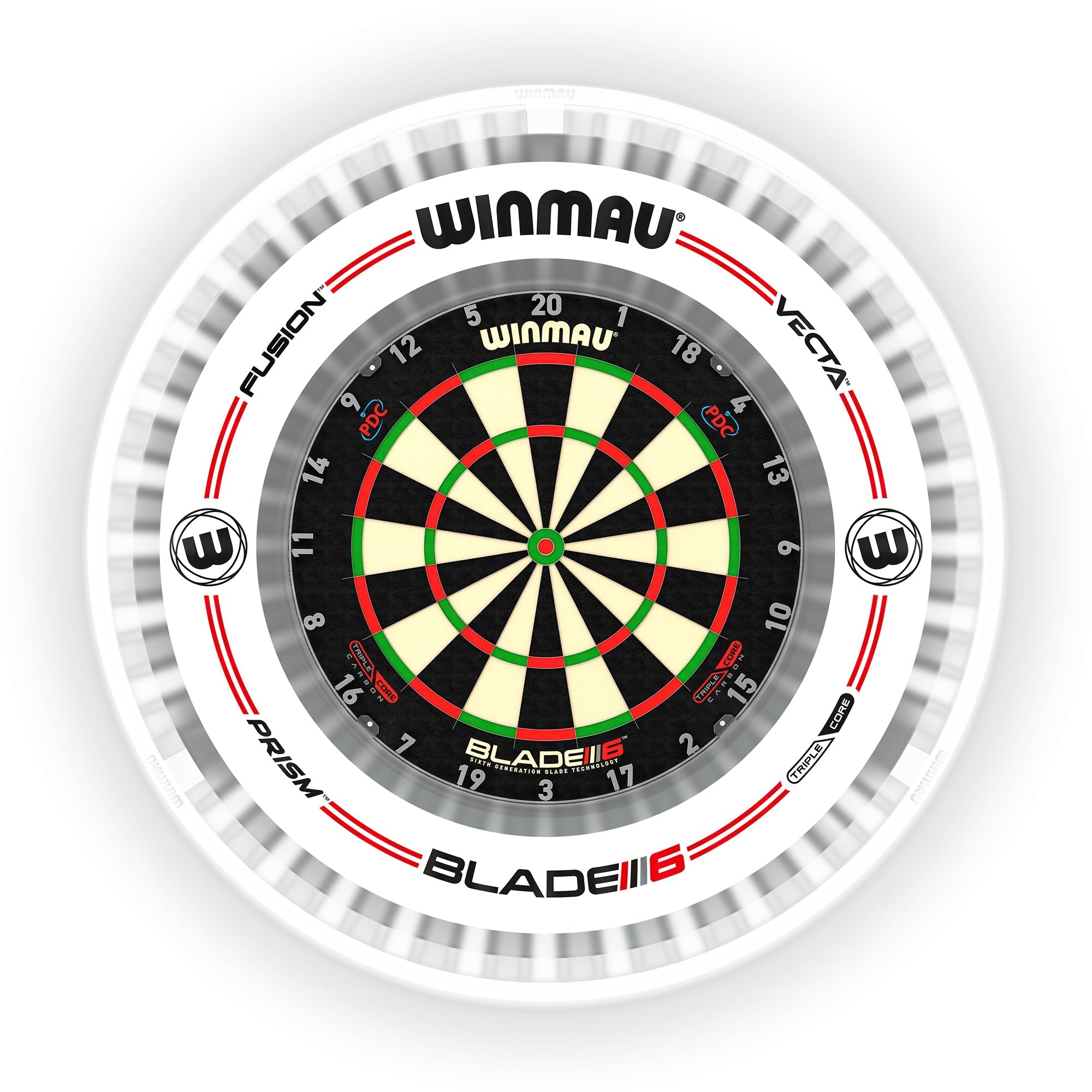 Plasma Ice Dartboard Light & Grey/White Pro-Line Surround Bundle