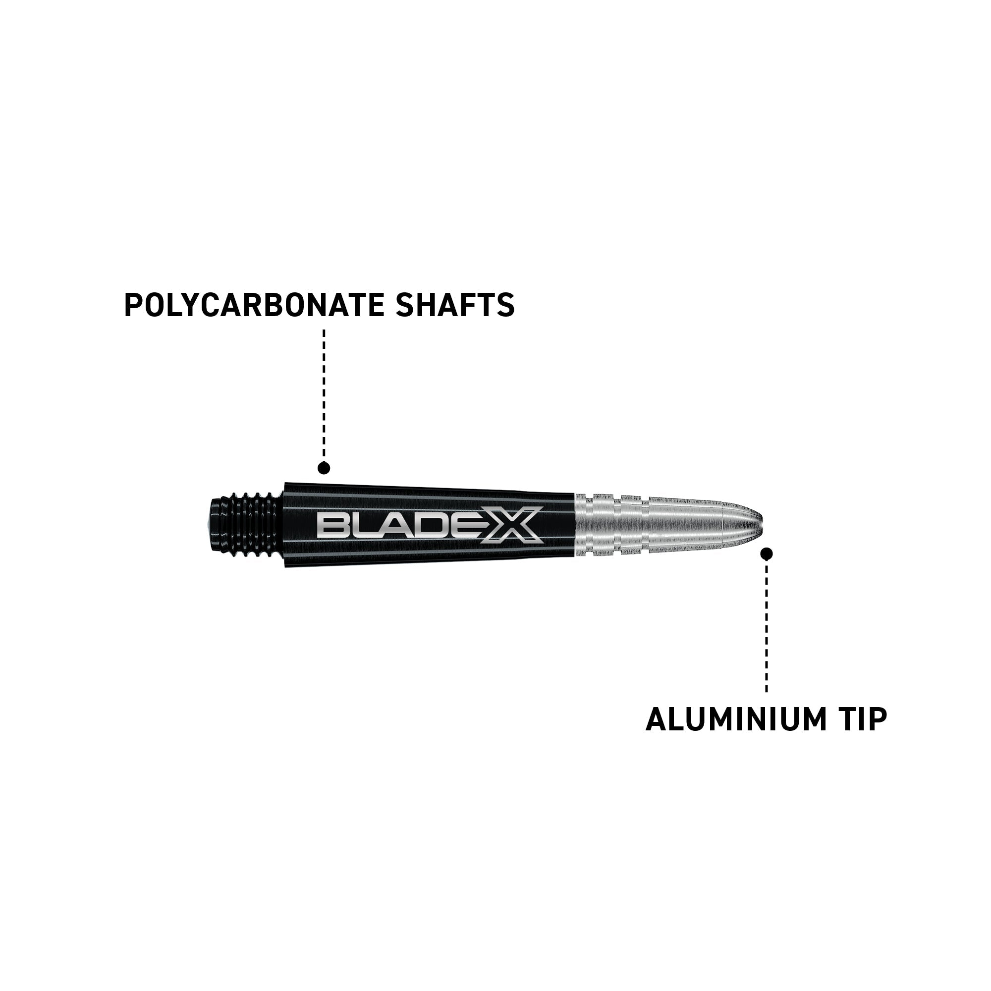 Blade X - Vecta Shafts - Black & Silver Short