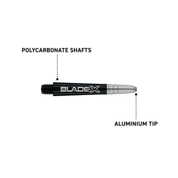 Blade X - Vecta Shafts - Zwart & Zilver Gemiddeld niveau