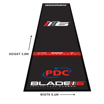 Alfombrilla de dardos Pro Zone Precision Blade 6 de tacto suave y oche integrado