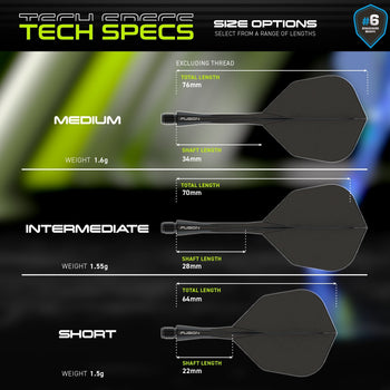 Fusion #6 Integrated Flight & Shaft Black