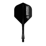 Winmau Autodarts Fusion integrated darts flight and shaft, black with white "WINMAU AUTODARTS" branding and logo.