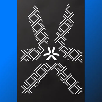 Close up of the Autodarts logo that features in the centre of the darts mat.