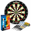 Winmau Blade 6 Dartboard & World Champion Brass Darts Bundle