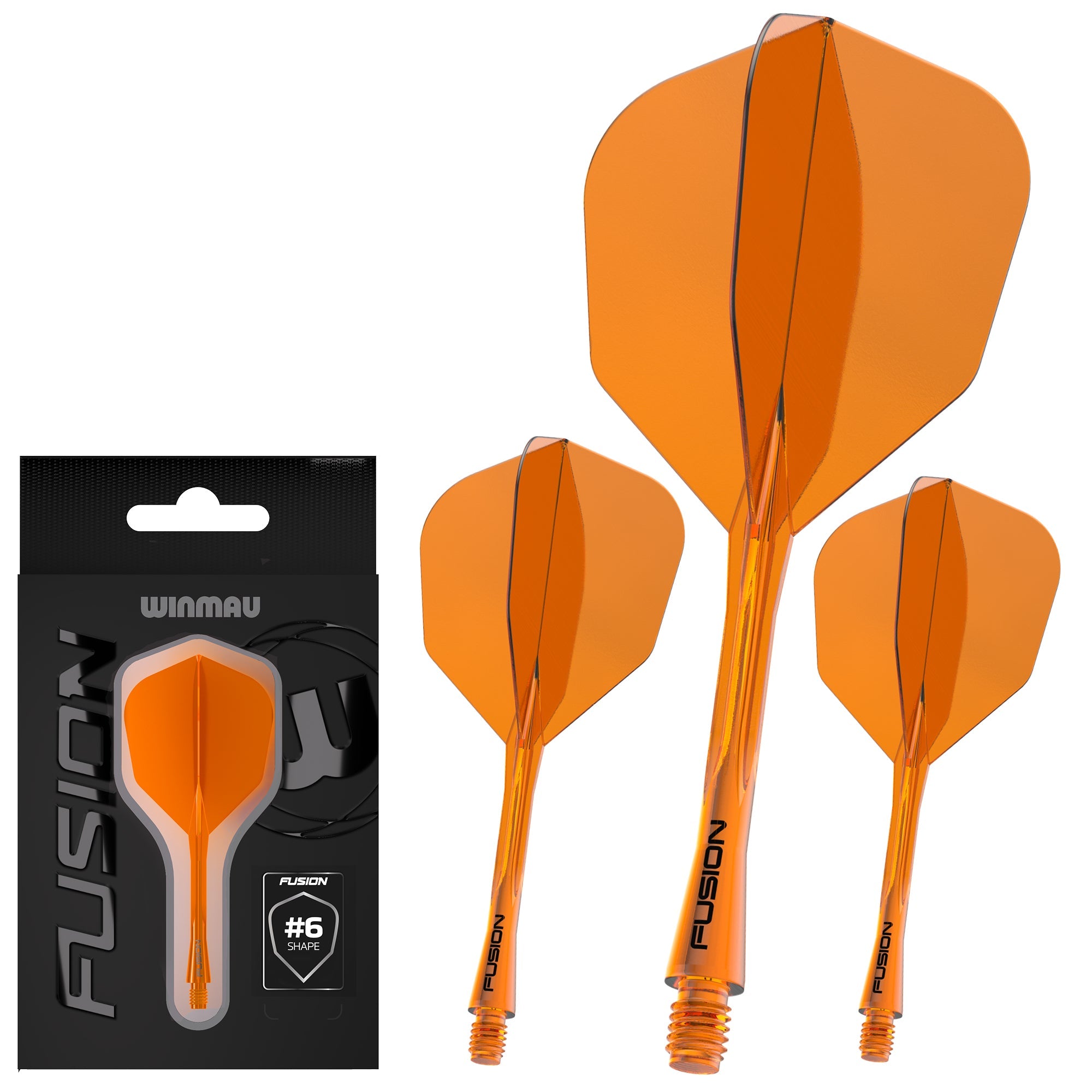 Fusion Integrated Flight & Shaft #6 Transparent Orange Short