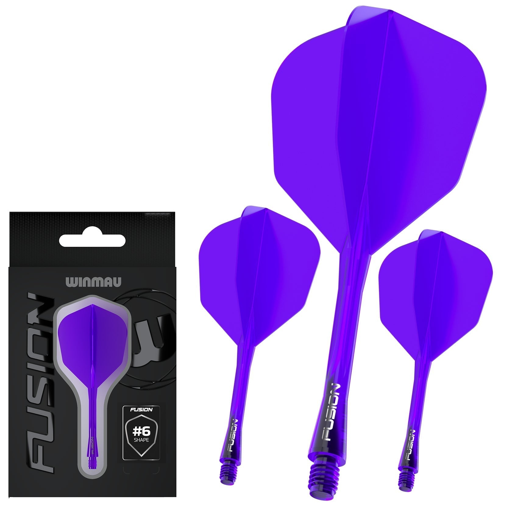 Fusion #6 Integrated Flight & Shaft Purple (Translucent)