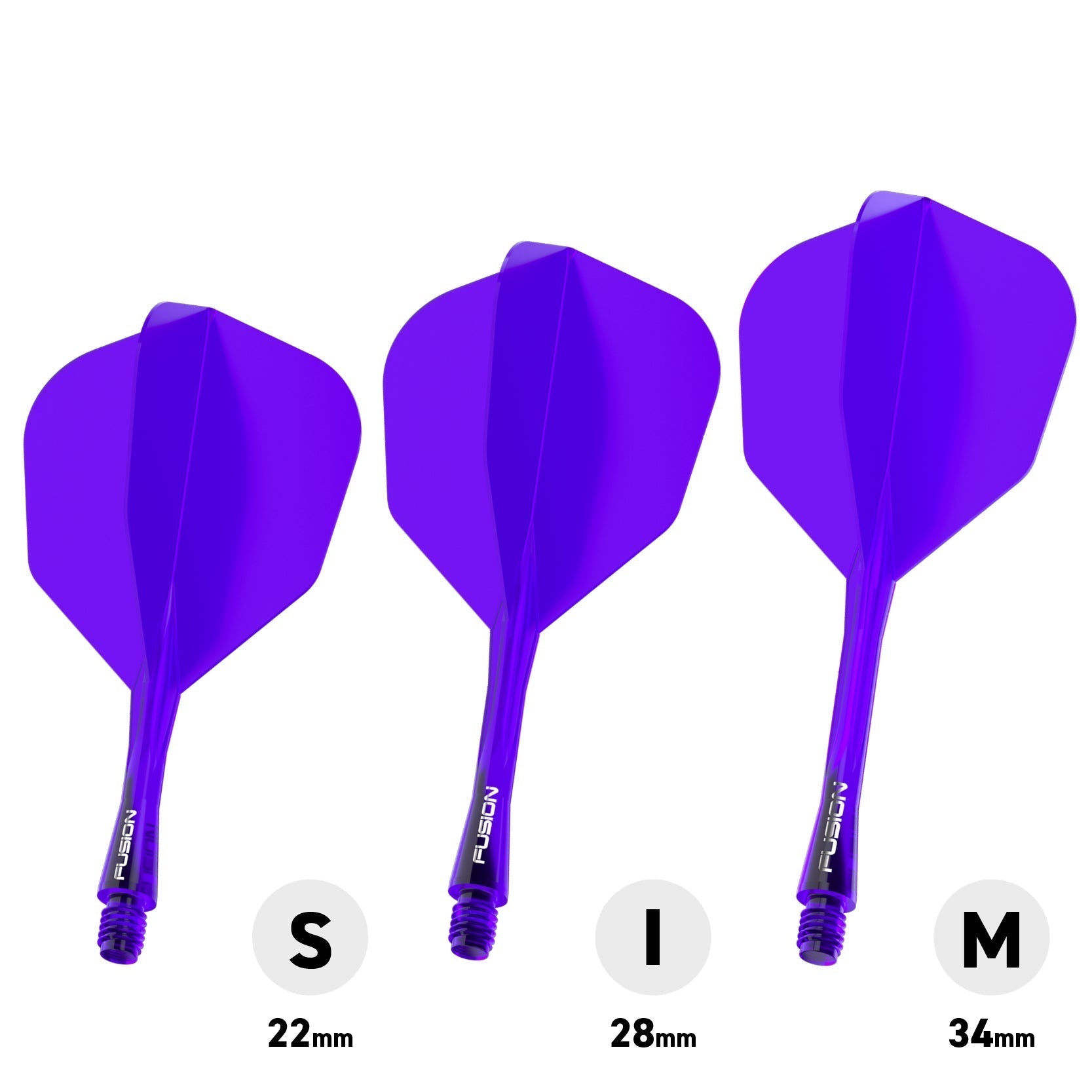 Fusion #6 Integrated Flight & Shaft Purple (Translucent)