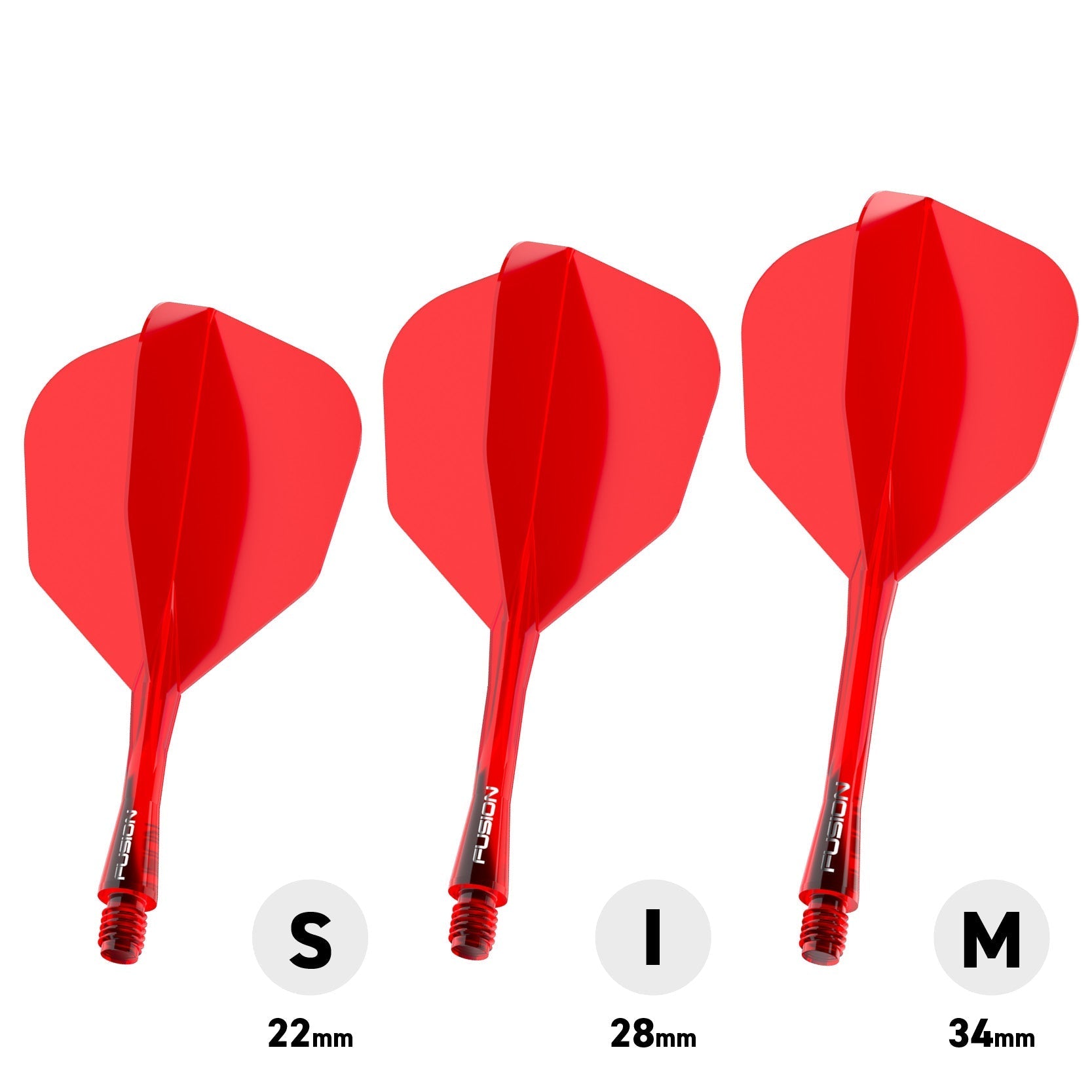 Fusion #6 Integrated Flight & Shaft Red (Translucent)