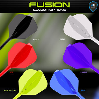 Fusion #6 Integrated Flight & Shaft Red (Translucent)