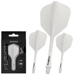 Fusion Integrated Flight & Shaft #6 Transparent Solid White Short