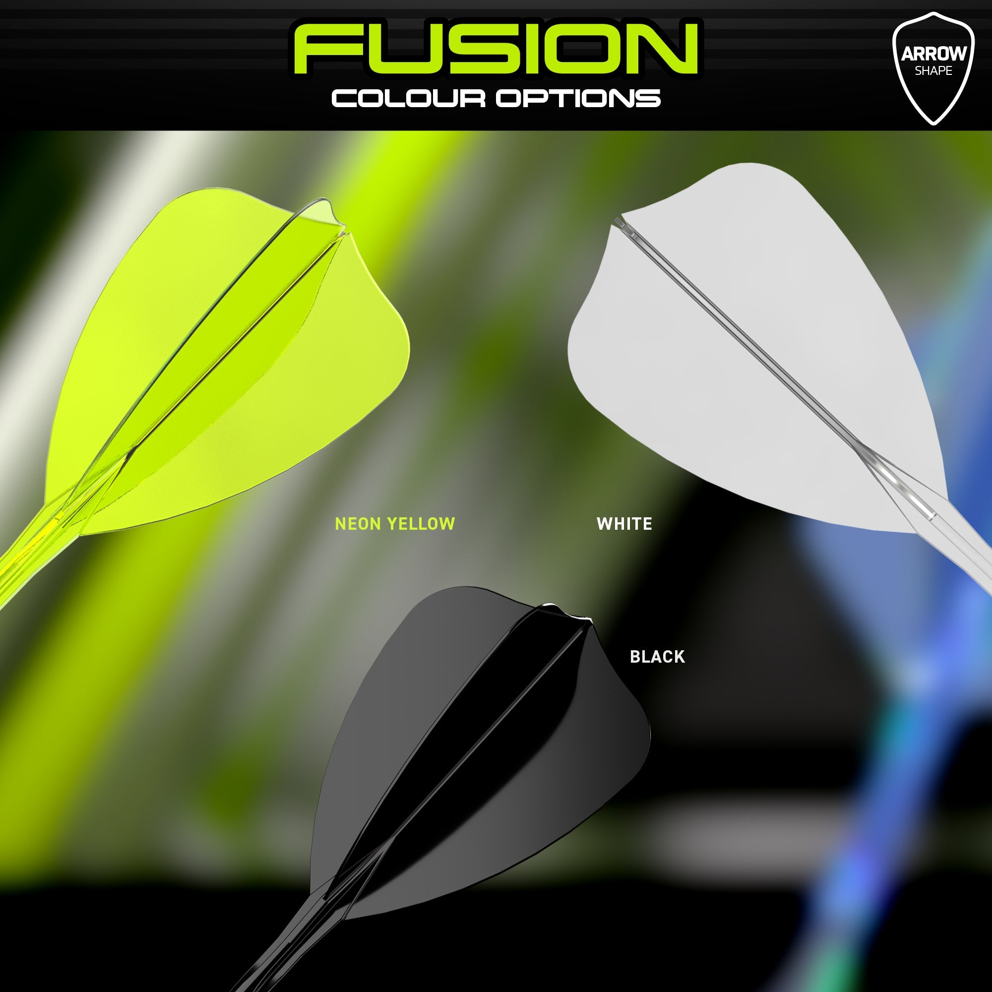 Fusion Arrow Integrated Flight & Shaft Transparent Clear Short