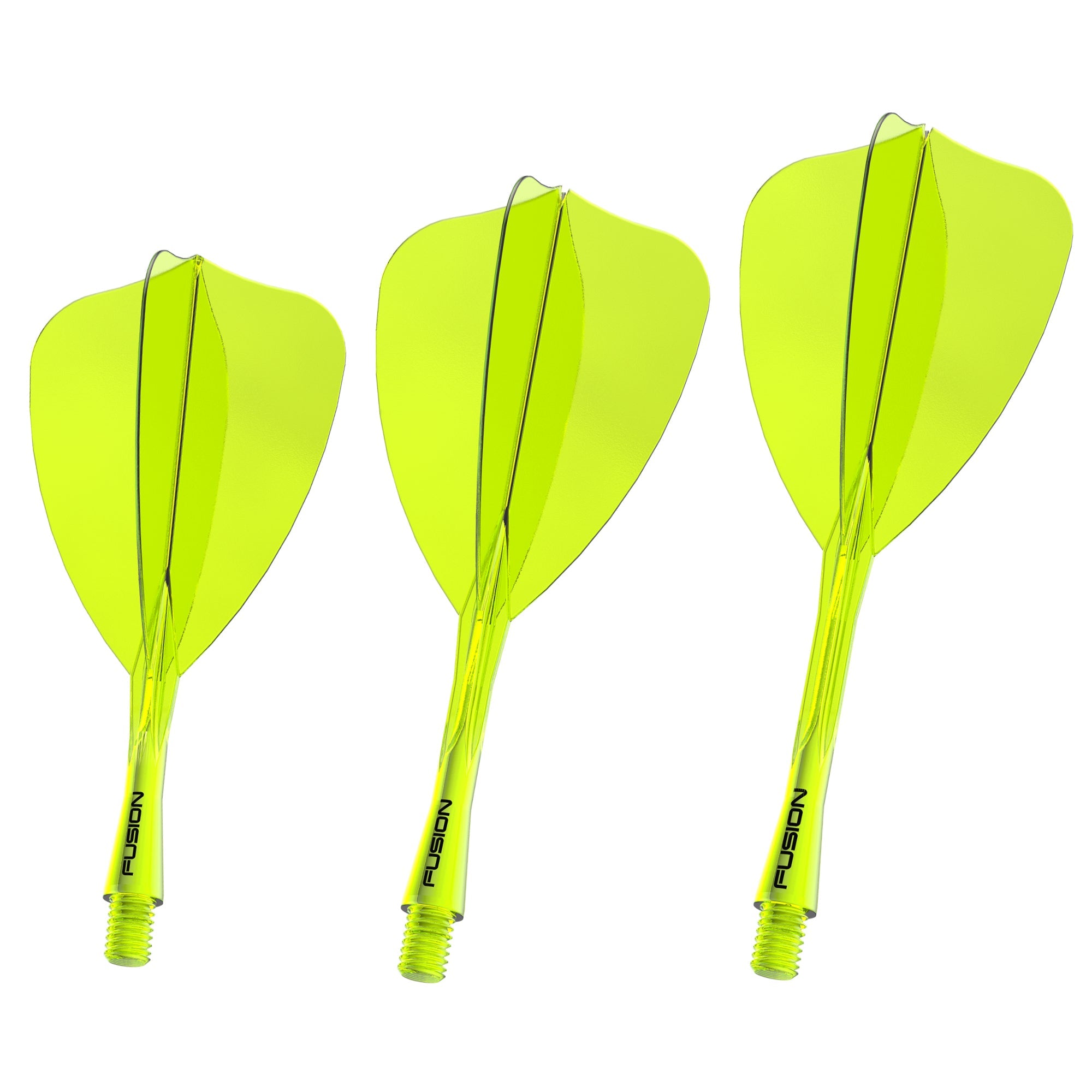 Fusion Arrow Integrated Flight & Shaft Transparent Yellow Short