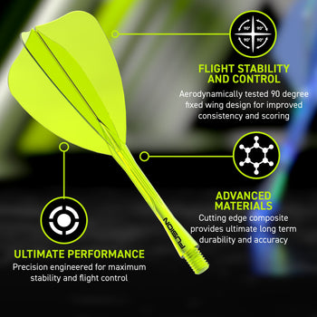 Fusion Arrow Integrated Flight & Shaft Transparent Yellow Short