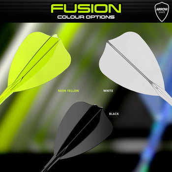 Fusion Arrow Integrated Flight & Shaft Transparent Yellow Short