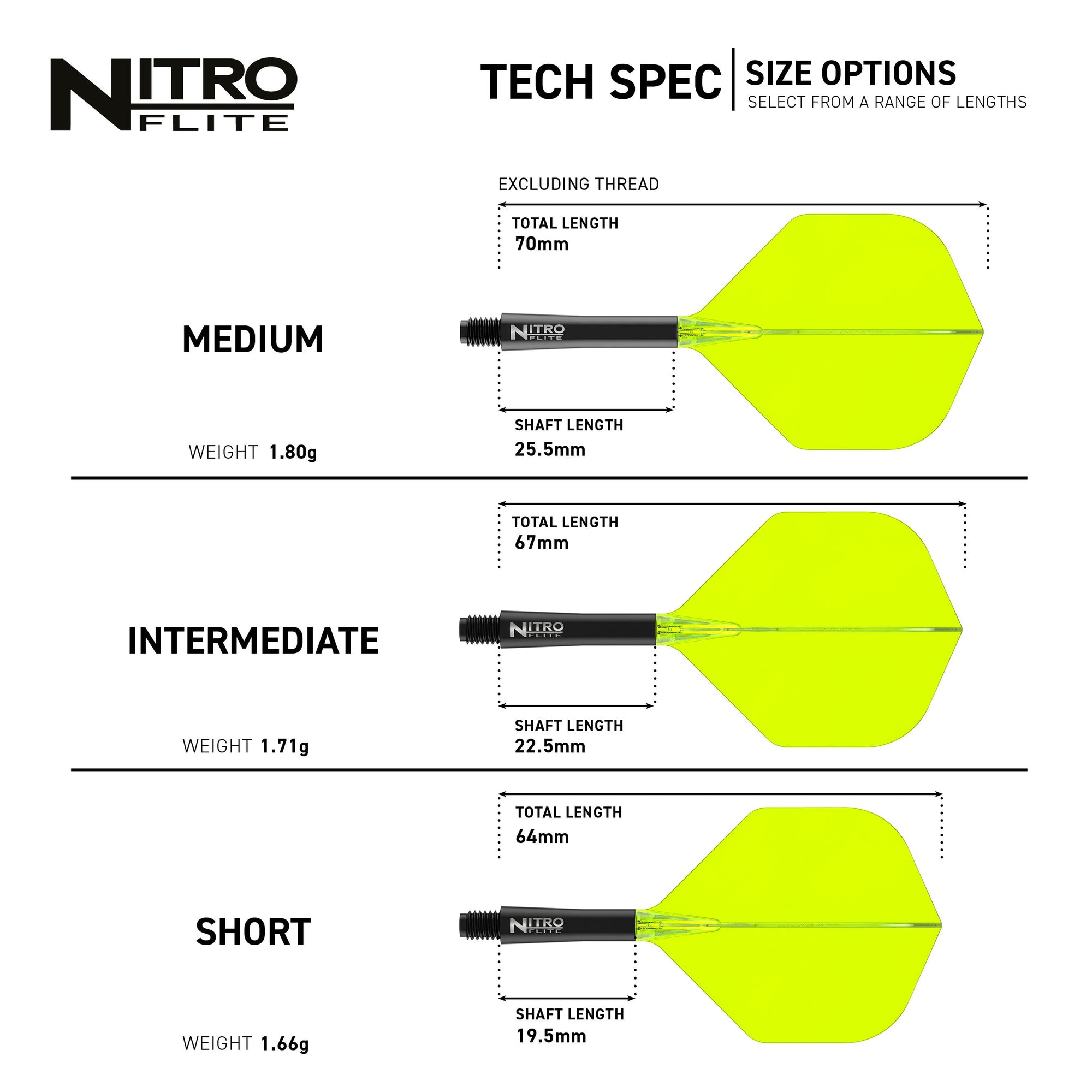 Nitro Flite - Integrierter Flug und Welle Schwarz & Gelb