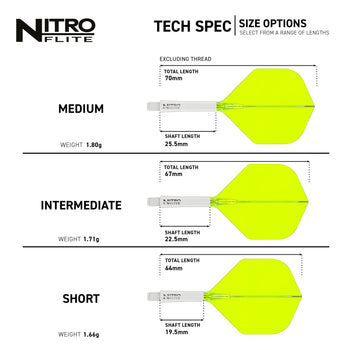 Nitro Flite -  Integrated Flight and Shaft White & Yellow