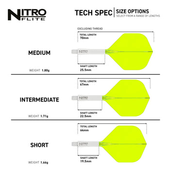 Nitro Flite -  Integrated Flight and Shaft White & Yellow