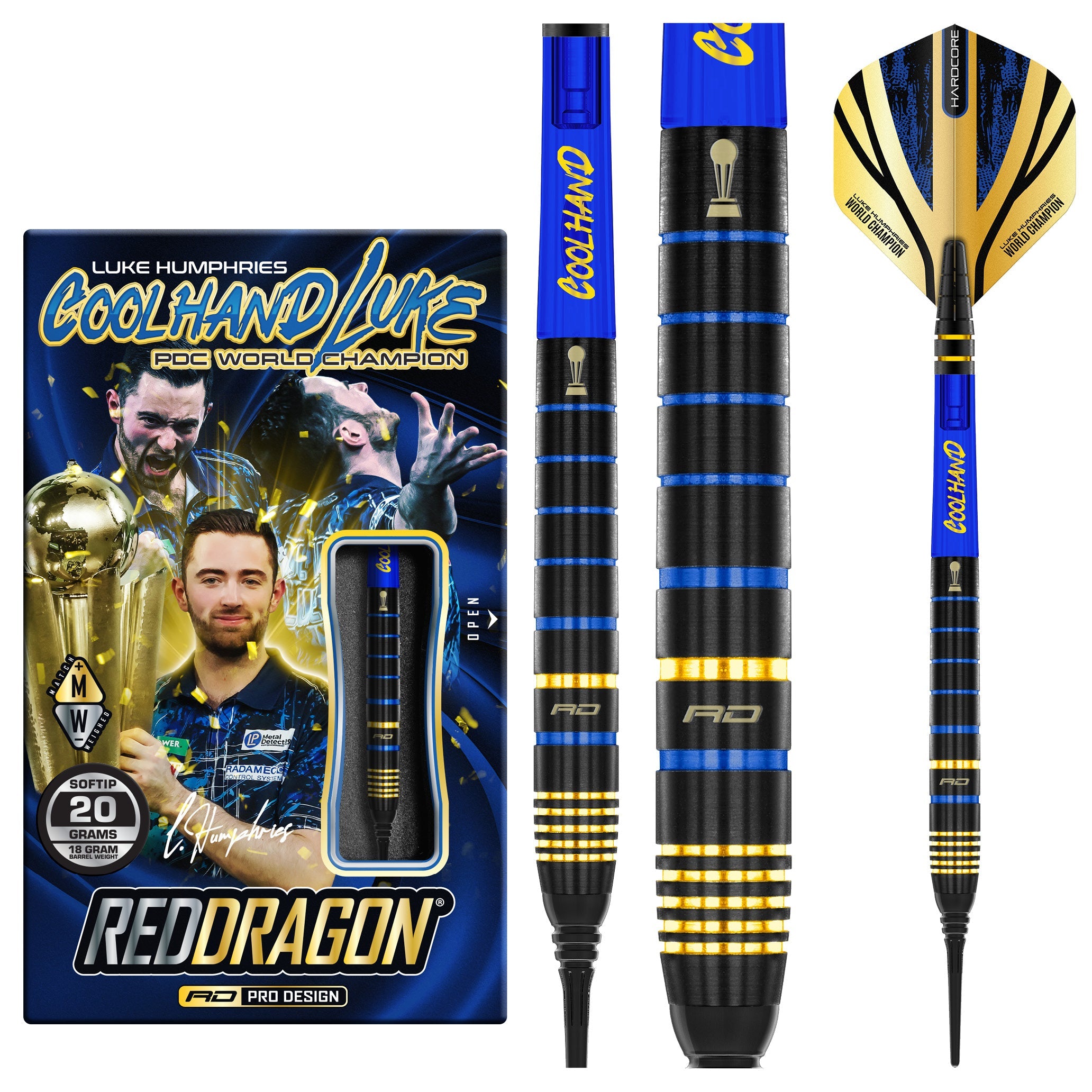 Luke Humphries ダーツ 24g Luke Humphries TX4 Avenger Soft Tip | Red Dragon Darts – Winmau