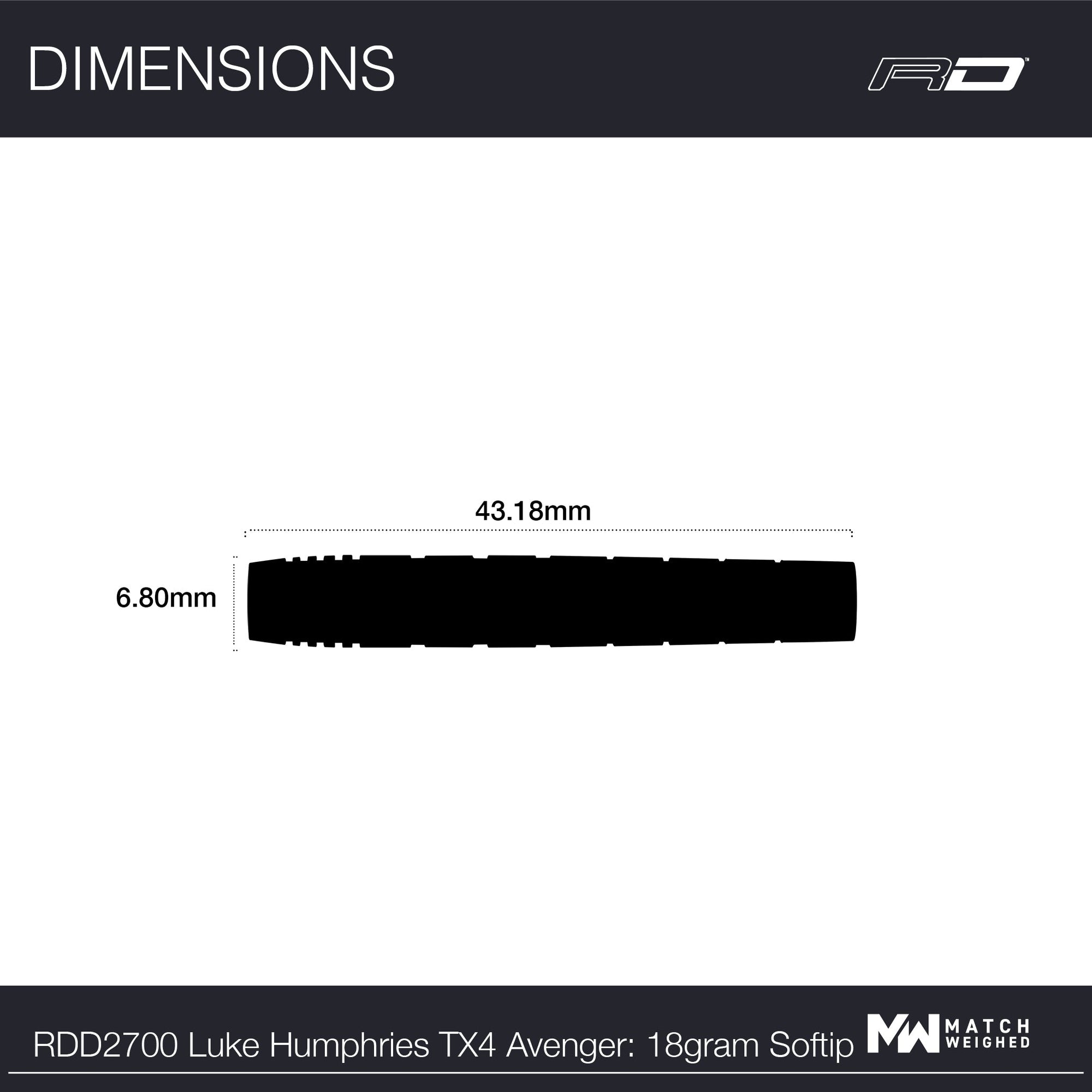 Luke Humphries TX4 Vengador Punta Blanda